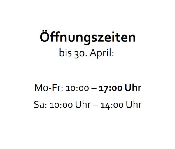 Öffnungszeiten Öffnungszeiten