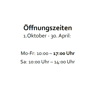 Öffnungszeiten Öffnungszeiten